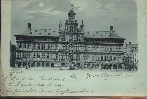 Anvers Antwerpen Hotel de Ville Kutsche /  /