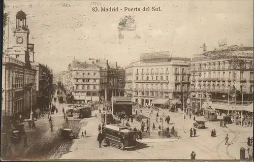 Madrid Spain Puerta del Sol Strassenbahn / Madrid /