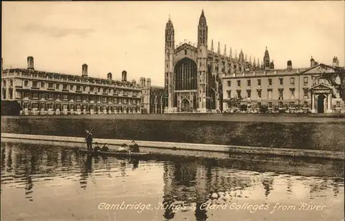 Cambridge Cambridgeshire Kings Clare Colleges River / Cambridge /Cambridgeshire CC