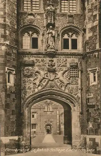 Cambridge Cambridgeshire St Johns College Entrance Gate / Cambridge /Cambridgeshire CC