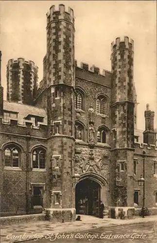 Cambridge Cambridgeshire St Johns College Entrance Gate  / Cambridge /Cambridgeshire CC