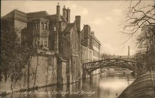 Cambridge Cambridgeshire Queens College Bridge  / Cambridge /Cambridgeshire CC