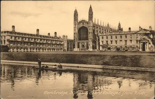 Cambridge Cambridgeshire King`s & Clare Colleges 
River / Cambridge /Cambridgeshire CC