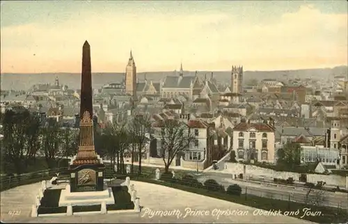 Plymouth Prince Christian Obelisk Town / United Kingdom /