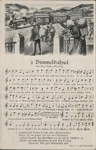 Altenberg Erzgebirge [Stempelabschlag] Lied Noten Bimmelbahnel x