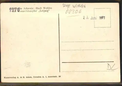 Wehlen Sachsen Wehlen Konzertdampfer Leipzig Saechsische Schweiz * / Wehlen /Saechsische Schweiz-Osterzgebirge LKR