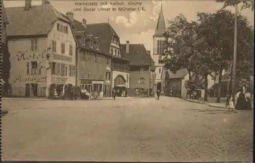 Munster Haut Rhin Elsass Muenster Elsass Marktplatz Kirche Bazar Ulmer * / Munster /Arrond. de Colmar