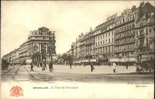 ws85433 Bruxelles Bruessel la Place de Brouckere * Kategorie.  Alte Ansichtskarten