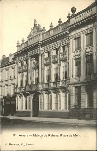 Anvers Maison de Rubens Place de Meir *