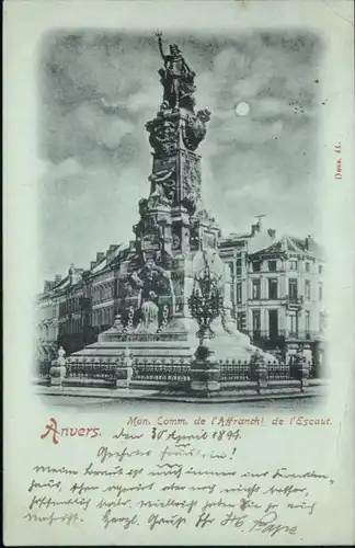 Anvers Monument Affracht de l'Escaut x