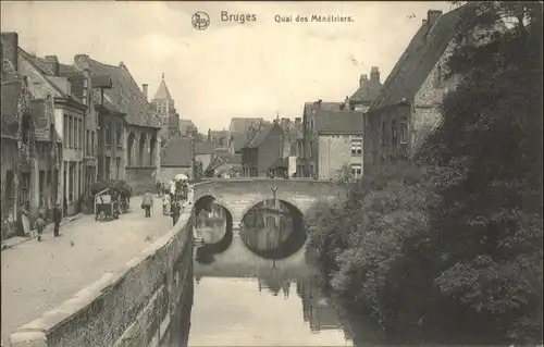 ws89860 Bruges Flandre Bruges Quai Menetriers * Kategorie.  Alte Ansichtskarten