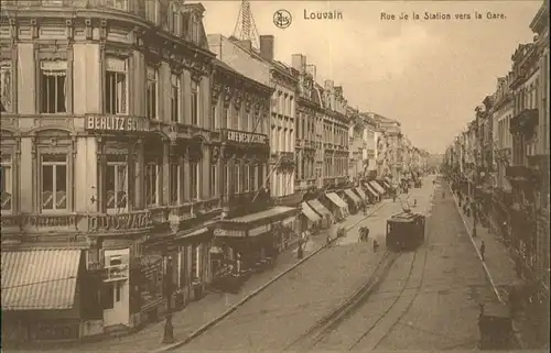 Louvain Strassenbahn Rue Station Gare *