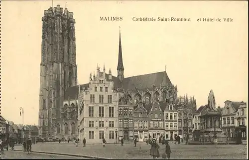Malines Mechelen Flandre Malines Cathedrale Saint-Rombaut Hotel de Ville * / Mechelen /Antwerpen