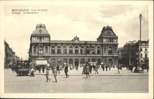 ws90010 Bruxelles Bruessel Bruessel Gare Nord Bahnhof * Kategorie.  Alte Ansichtskarten