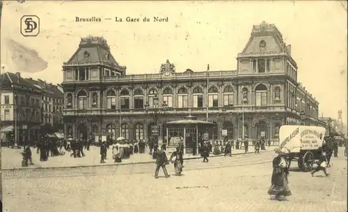 ws90011 Bruxelles Bruessel Gare Nord Bahnhof x Kategorie.  Alte Ansichtskarten