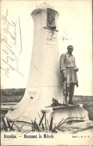 ws90219 Bruxelles Bruessel Monument Merode x Kategorie.  Alte Ansichtskarten