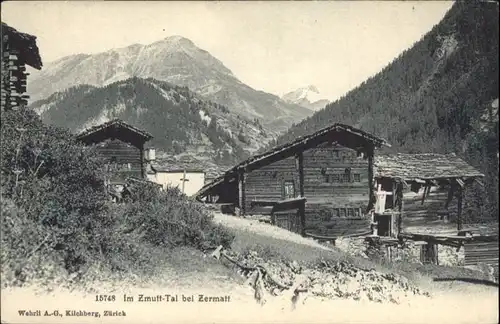 ws90703 Zermatt VS Zermatt Zmutt Tal * Kategorie. Zermatt Alte Ansichtskarten
