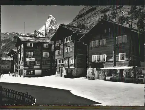 ws90793 Zermatt VS Zermatt Dorfstrasse * Kategorie. Zermatt Alte Ansichtskarten