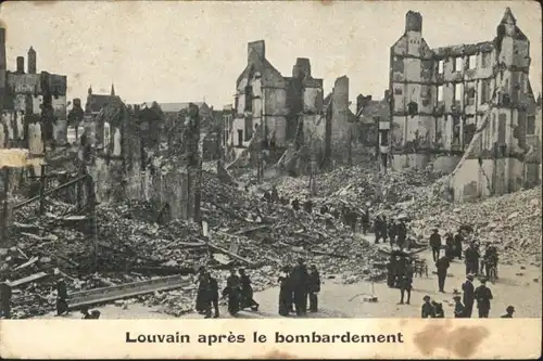 Louvain Apres le bombardement x