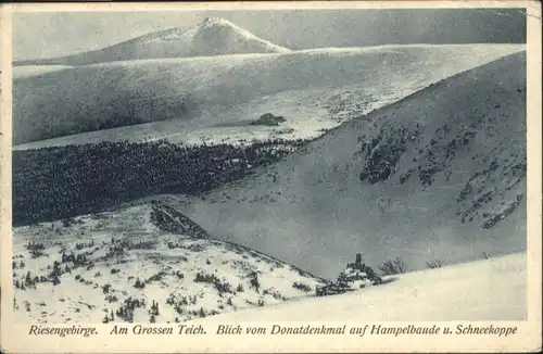 Hampelbaude Riesengebirge Grossen Teich Donatdenkmal Schneekoppe x