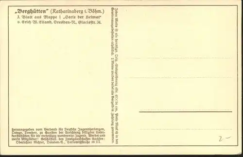 Katharinaberg Boehmen Berghuetten Kuenstler Erich W. Eiland *