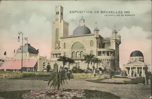 ws92666 Bruxelles Bruessel Exposition Pavillon Monaco x Kategorie.  Alte Ansichtskarten