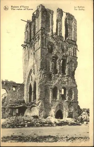 Ypres Beffroi Ruines Zerstoerung *