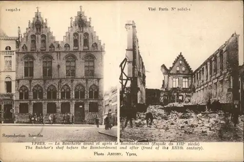 Ypres Boucherie Bombardement Zerstoerung *