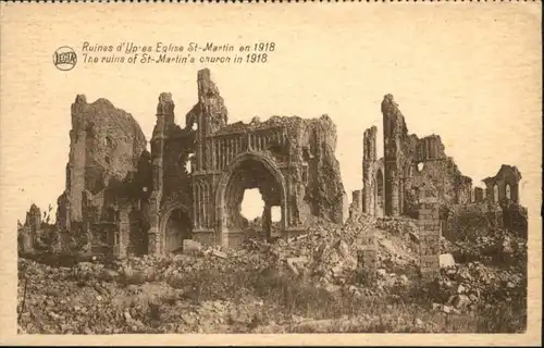 Ypres Eglise St. Martin Ruines Zerstoerung *