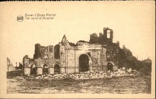 Ypres Hopital Ruines Zerstoerung *