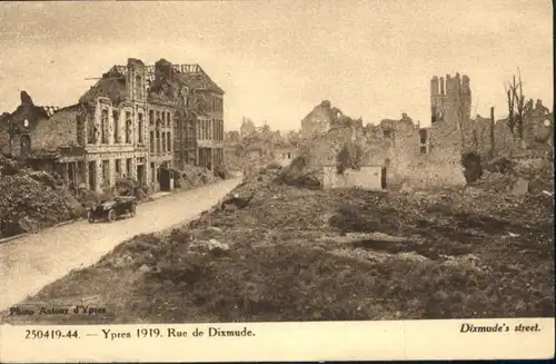 Ypres Rue Dixmude Zerstoerung *