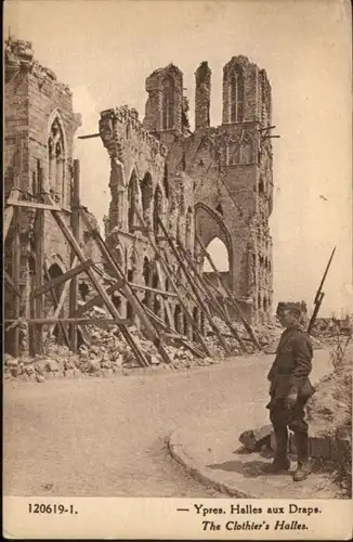 Ypres Halles Draps Clothier Halles Zerstoerung *