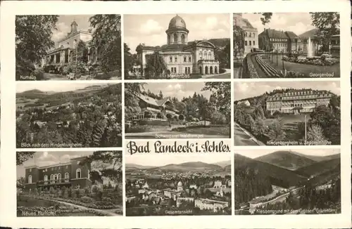 Bad Landeck Kurhaus Marienbad Georgenbad Hindenburgheim Zeppelinhoehe Kur Hotel Klessengrund Schneeberg *