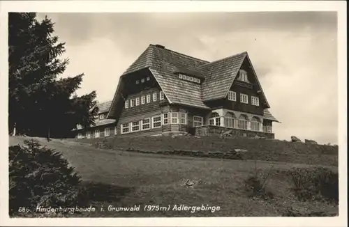 Hindenburgbaude Grunwald Adlergebirge *