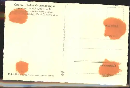 Kleinwalsertal Grenzwirtshaus Walserschanz *