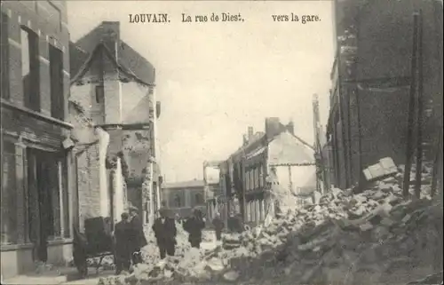 Louvain Rue Diest Gare Zerstoerung *
