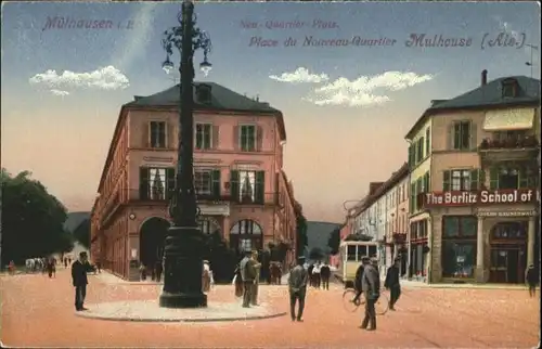 Muelhausen Elsass Mulhouse Alsace Place Nouveau-Quartier Neu-Quartier-Platz *