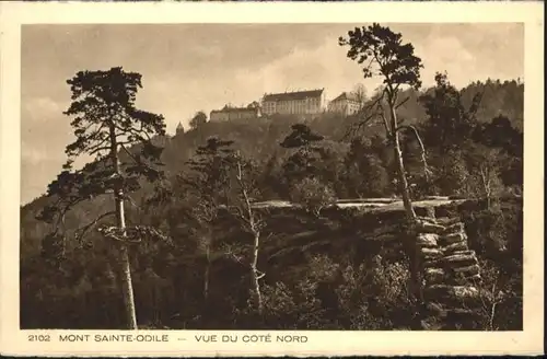ww80052 Mont-Ste-Odile Mont-Sainte-Odile  Mont-Sainte-Odile Vue du cote Nord * Kategorie. Rhinau Alte Ansichtskarten