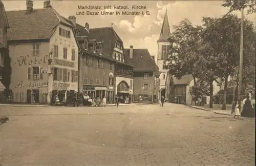 Munster Haut Rhin Elsass Muenster Elsass Marktplatz Kirche Bazar Ulmer * / Munster /Arrond. de Colmar