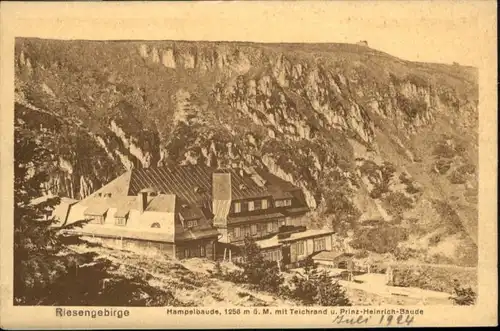 Hampelbaude Teichrand Prinz-Heinrich-Baude Riesengebirge *