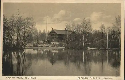 Bad Warmbrunn Schlesien Blockhaus Fuellnerpark x