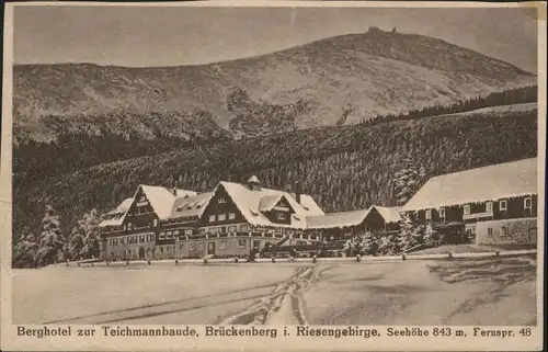 Brueckenberg Riesengebirge Hotel zur Teichmannbaude  *