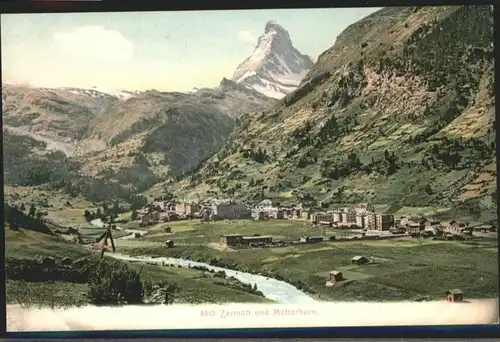 ww89501 Zermatt VS Zermatt Matterhorn * Kategorie. Zermatt Alte Ansichtskarten