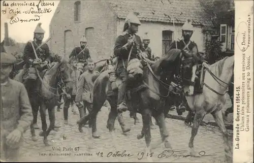Douai Grande Guerre German Prisonners Pferde x
