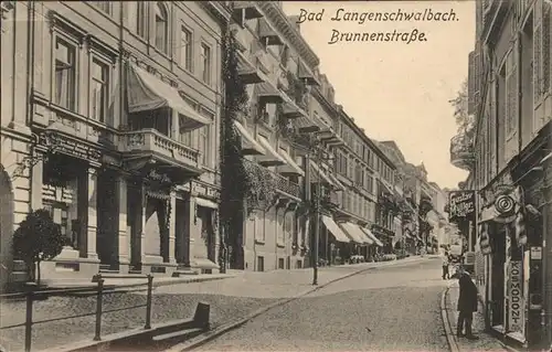 wx52295 Langenschwalbach Brunnenstrasse Kategorie. Bad Schwalbach Alte Ansichtskarten