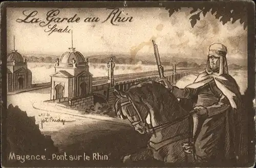 Mayence Pont sur le Rhin