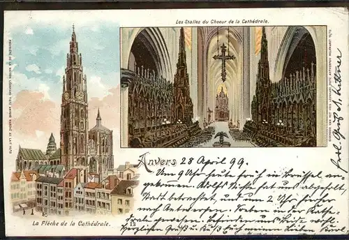 wx52906 Anvers Antwerpen la Fleche de la Cathedrale Kategorie.  Alte Ansichtskarten