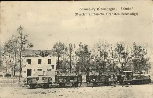 wx53011 Somme-Py-Tahure Bahnhof Kategorie. Sommepy-Tahure Alte Ansichtskarten