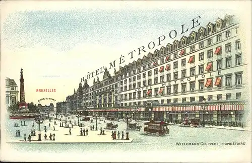 wx53085 Bruxelles Bruessel Hotel Metropole Kategorie.  Alte Ansichtskarten
