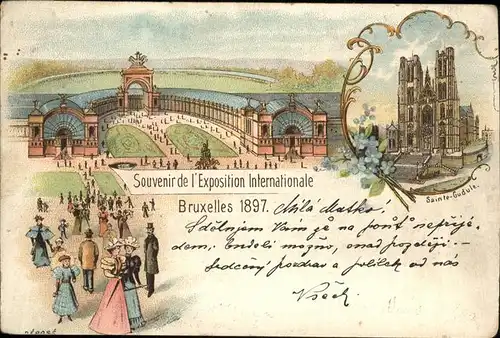 wx53166 Bruxelles Bruessel Exposition Internationale 1897 Kategorie.  Alte Ansichtskarten